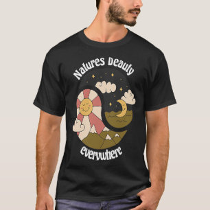 Naturen Beauty Overal Retro Natuur Design Pre T-shirt