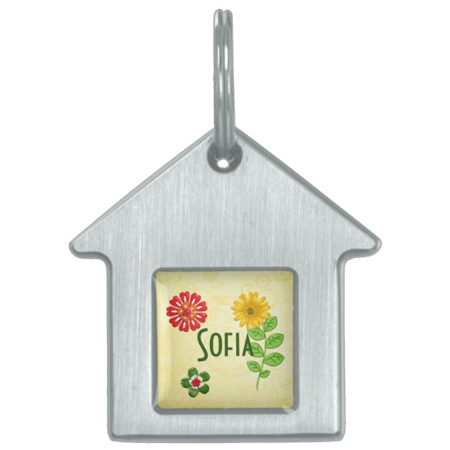 Naturen Bounty Jeweled PERSONALIZED Huisdieren Naamplaatje (Voorkant)