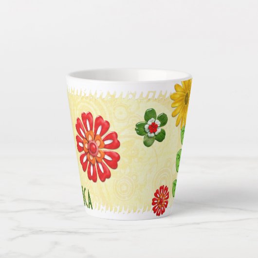 Naturen Bounty Jeweled PERSONALIZED Latte Mok (Voorkant)