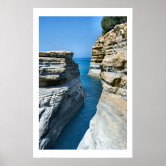 Naturen Cut - Posters op Corfu Island Seascape