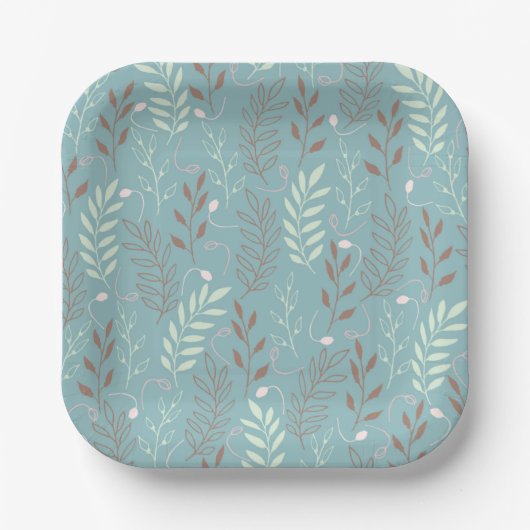 Naturen gebladerte papieren bordje (Voorkant)