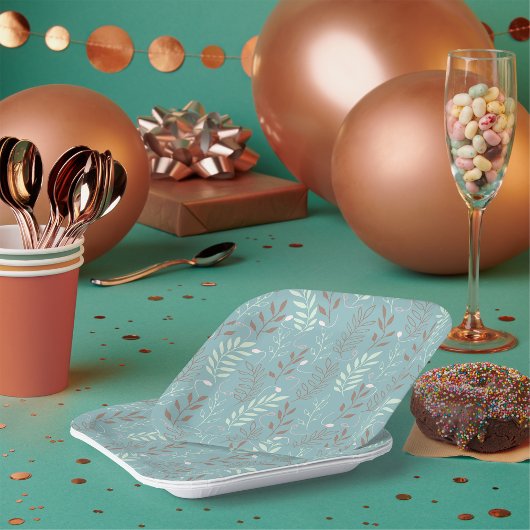 Naturen gebladerte papieren bordje