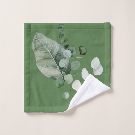 NATUREN GIFT GREEN 2 BOTANISCHE TOWEL SET BAD HANDDOEK (Wasdoekje)