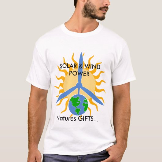 Naturen GIFTS..., SOLAR & WIND ... T-shirt (Voorkant)