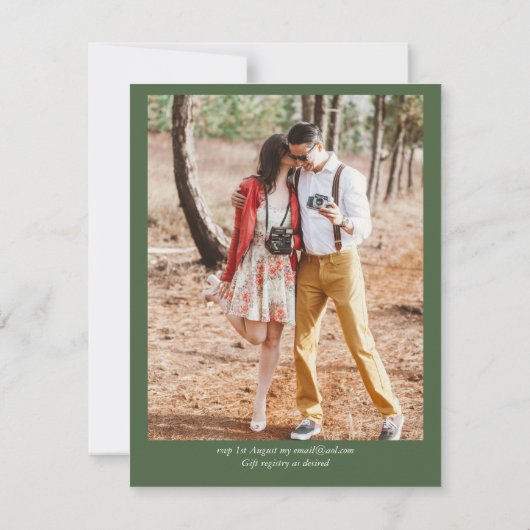 Naturen houden van Greenery Wreath PHOTO Wedding I (Achterkant)