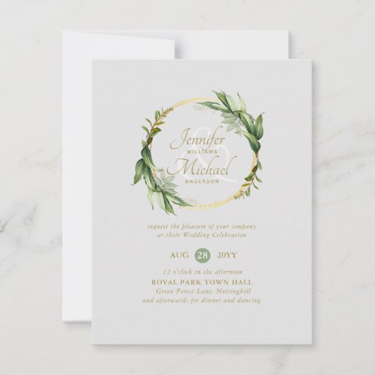 Naturen houden van Greenery Wreath Wedding (Voorkant)