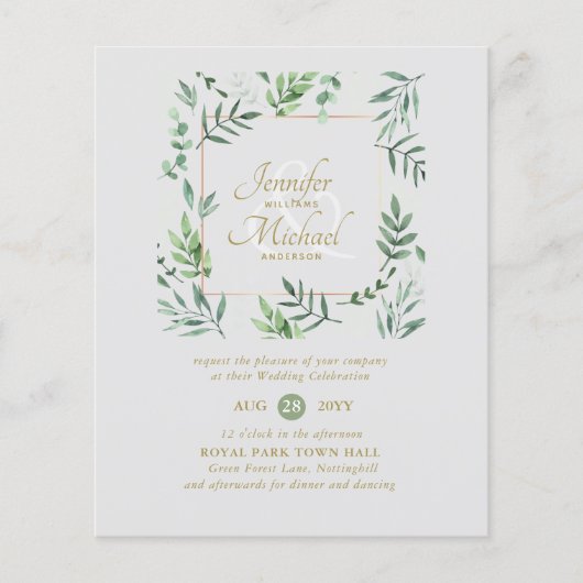 Naturen houden van Greenery Wreath Wedding (Voorkant)