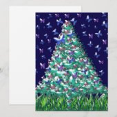 Naturen kerstboom feestdagenkaart (Voorkant / Achterkant)