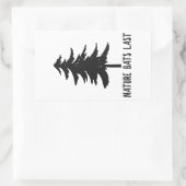 Naturen laatste rechthoekige sticker (Tas)