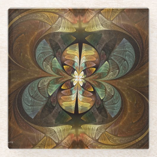 Naturen Matrix Bumble Bee Abstract Glazen Onderzetter (Voorkant)