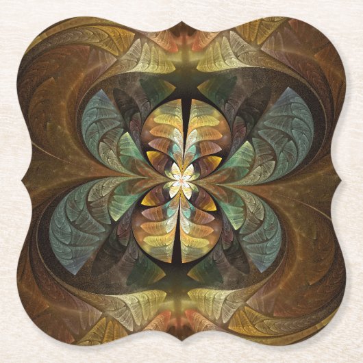 Naturen Matrix Bumble Bee Abstract Kartonnen Onderzetters (Voorkant)