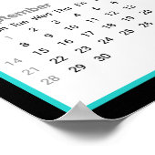 Naturen Meesterwerk 2025 Typografie Kalender Poster (Hoek)