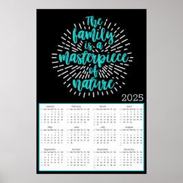 Naturen Meesterwerk 2025 Typografie Kalender Poster