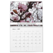 Naturen met roze Scriptscabine Sky Floral Kalender (Mar 2027)