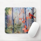 Naturen pad kardinaal Mousepad Muismat (Met muis)