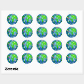 Naturen Planet Ronde Sticker (Vel)