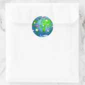 Naturen Planet Ronde Sticker (Tas)