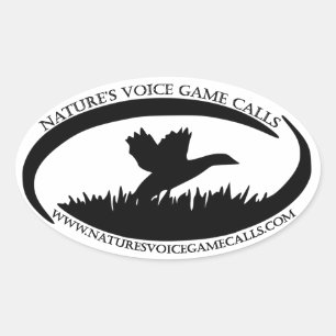 Naturen Voice Game Oproepen Watervogels Logo Ovale Sticker