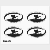 Naturen Voice Game Oproepen Watervogels Logo Ovale Sticker (Vel)