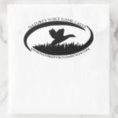 Naturen Voice Game Oproepen Watervogels Logo Ovale Sticker (Tas)