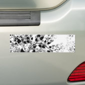 Naturen Zwarte witte florendelsticker Bumpersticker (Op auto)