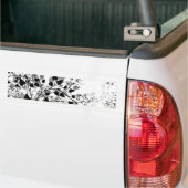 Naturen Zwarte witte florendelsticker Bumpersticker (Op Truck)