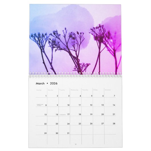 NaturePhotoTwo pagina, medium, witte kalender (Mar 2026)