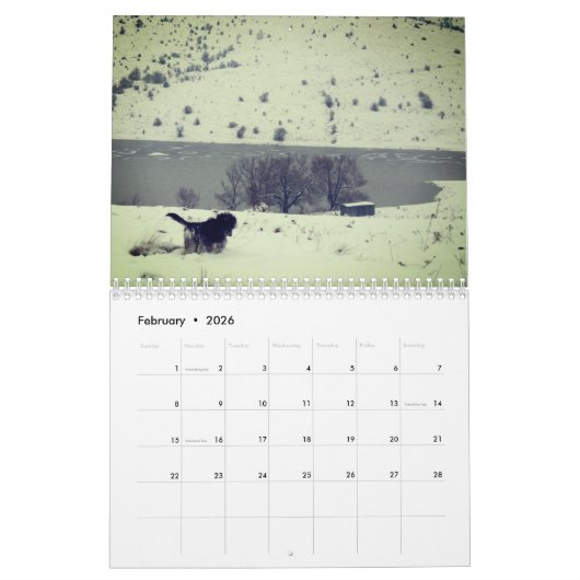 NaturePhotoTwo pagina, medium, witte kalender (Feb 2026)