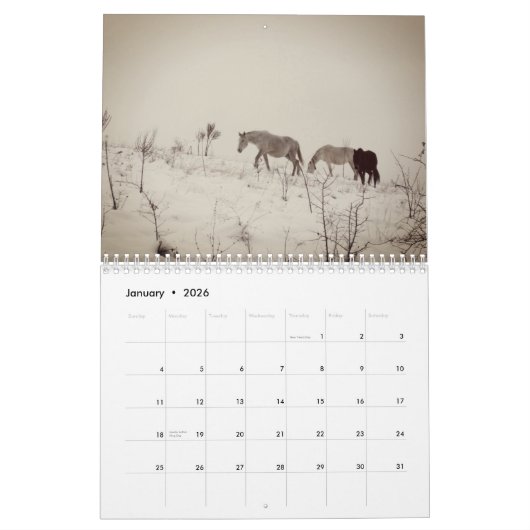 NaturePhotoTwo pagina, medium, witte kalender (Jan 2026)
