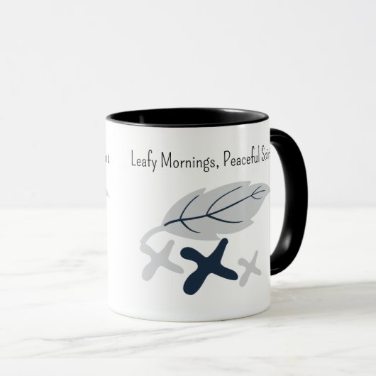 "Nature's Brew, Spirit's View" with Leaf Design Mok (Voorkant rechts)