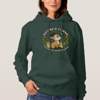 Nature's Friend Cute Fawn Woodland Animal Hoodie