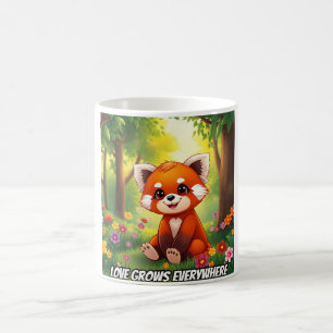 Nature's Hug in a Cute Red Panda Koffiemok