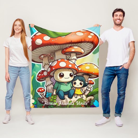 "Nature's Playful Side" Fleece Deken (In situ)