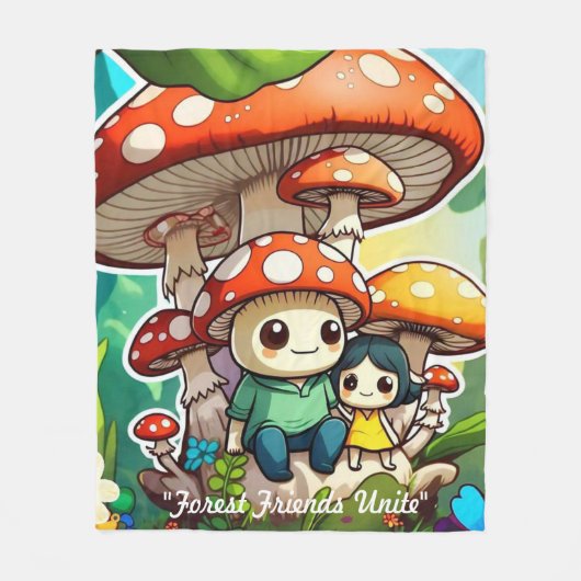 "Nature's Playful Side" Fleece Deken (Voorkant)