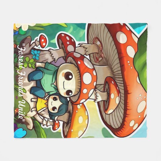 "Nature's Playful Side" Fleece Deken (Voorkant (Horizontaal))