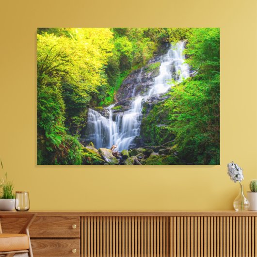 Nature's Symphony: The Cascades of Killarney Canvas Afdruk (Insitu (Woonkamer))