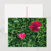 Natures valentine: heart shaped red leaf feestdagenkaart (Voorkant / Achterkant)