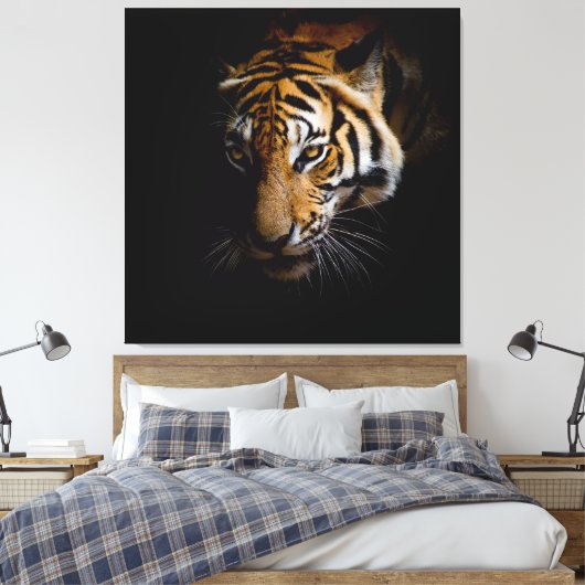 Nature's Wild Animals - Tiger Canvas Afdruk (Insitu (Slaapkamer))