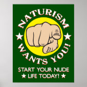  naturisme Aanwerving Poster (Voorkant)