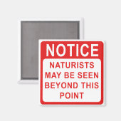 Naturist Camp/Beach Sign Magneet (Voorkant / Achterkant)