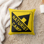 Naturist Camp Sign Kussen (Deken)