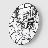 Naturist kijkt naar de Cartoon. Grote Klok (Hoek)