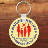 Naturist - Naturisme voor het leven Sleutelhanger (Voorkant)