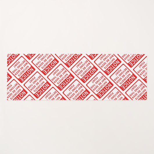 Naturist - Naturisten waarschuwen afdrukken. Yogamat (Voorkant (horizontaal))