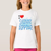 Naturist/Nudist, ik hou van Skinny Dipping T-shirt (Voorkant)