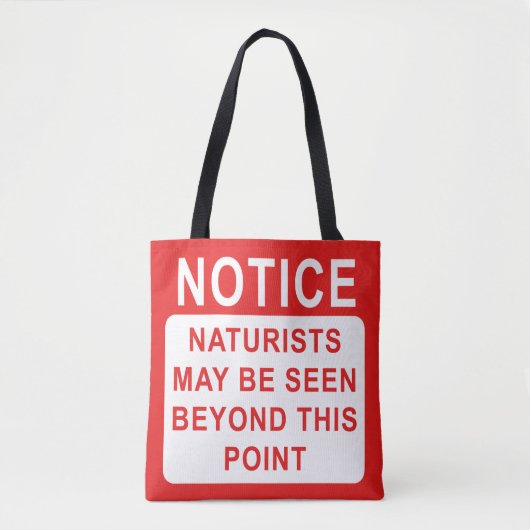 Naturisten, Naturist Sign Tote Bag (Voorkant)