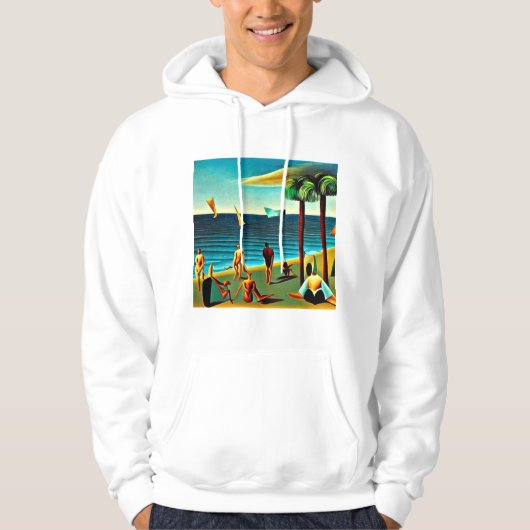 Naturisten op het strand hoodie (Voorkant)