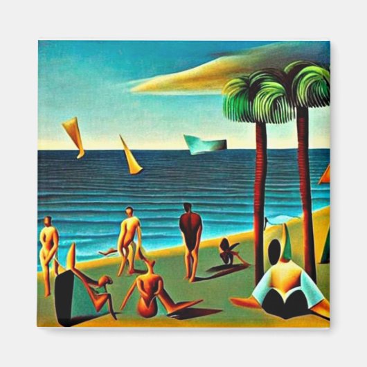 Naturisten op het strand magneet (Voorkant)