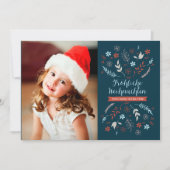 Natürliche Noel Weihnachtsklappgruß Feestdagenkaart (Voorkant)