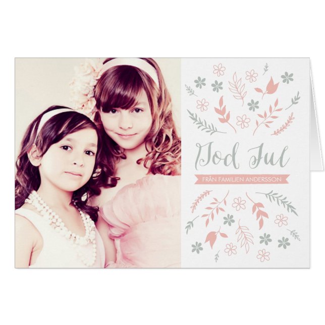 Naturlig jul hälsning (Voorkant Horizontaal)